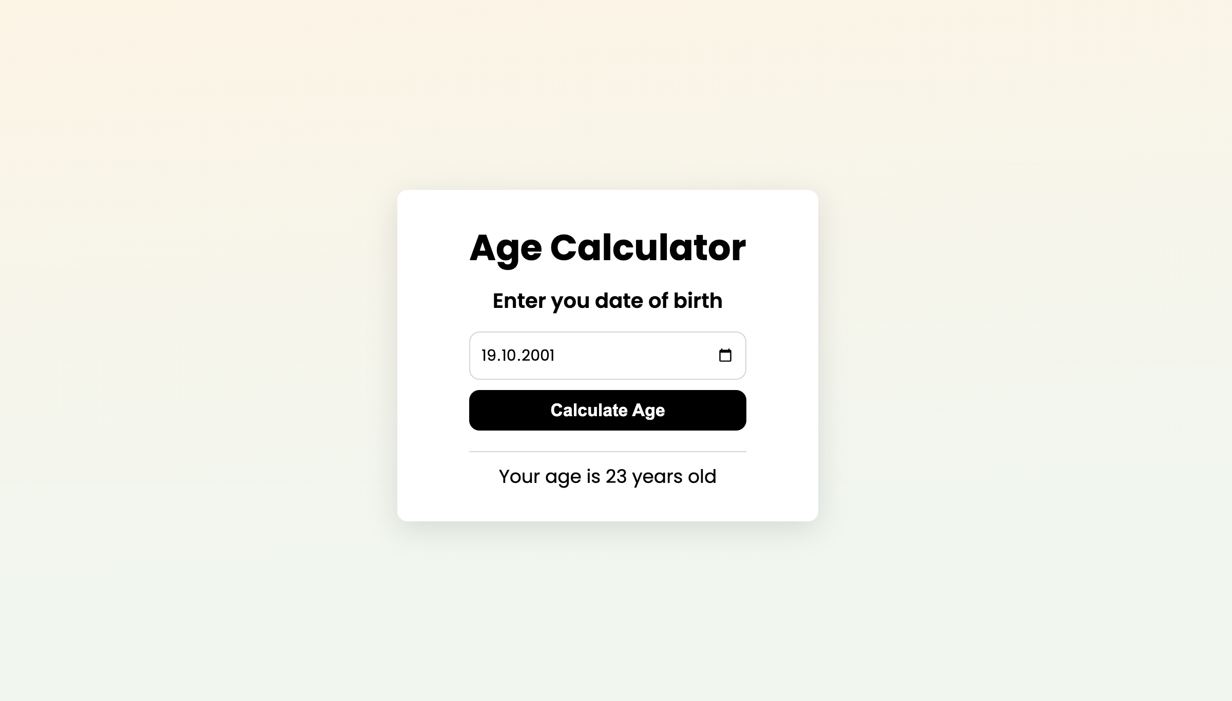 Age Calculator